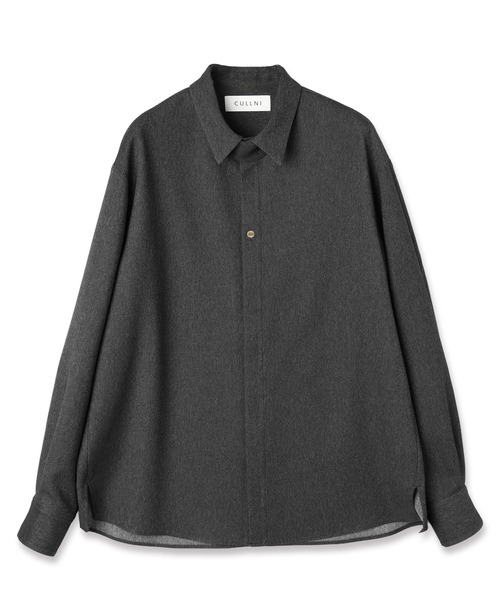 CULLNI(クルニ)の「Faux Denim Front Fly Chin Tab Shirt(シャツ/ブラウス・メンズ・ブラック/ブルー/ネイビー・0/1/2)」の19枚目の写真