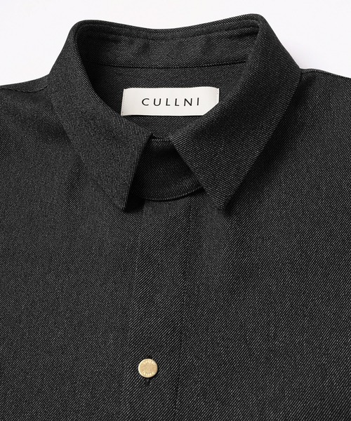 CULLNI(クルニ)の「Faux Denim Front Fly Chin Tab Shirt(シャツ/ブラウス・メンズ・ブラック/ブルー/ネイビー・0/1/2)」の21枚目の写真