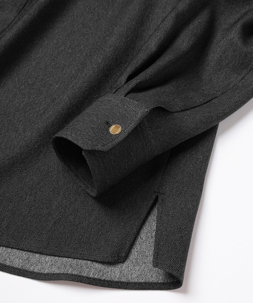 CULLNI(クルニ)の「Faux Denim Front Fly Chin Tab Shirt(シャツ/ブラウス・メンズ・ブラック/ブルー/ネイビー・0/1/2)」の22枚目の写真