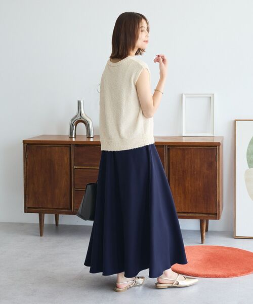 Green　Parks（グリーンパークス）の「ツイード風金釦ニットベスト（ベスト・レディース・アイボリー/ブラック/グレー・FREE）」の22枚目の写真