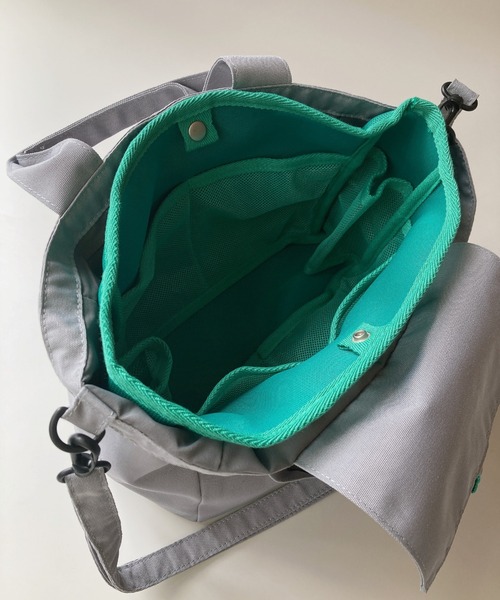 EARTH MADE(アースメイド)の「TOTE +INNER MESH 2WAY SHOULDER /取外し可/2SET(トートバッグ・レディース・グレー/ブラック/イエロー・FREE)」の7枚目の写真
