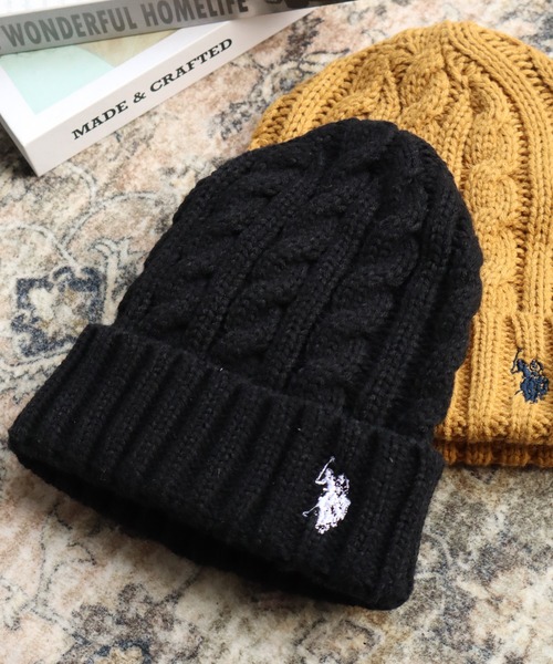 セール】【U.S. POLO ASSN./ユーエスポロアッスン】 ロゴ刺繍 ビーニー