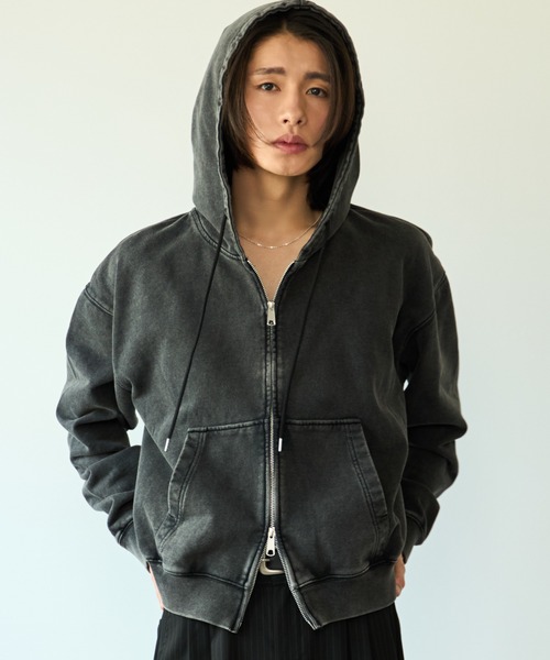 SINSS ヘビーウェイトダブルジップフーディー　（短丈） Heavy weight double zip hoodie / ヘビーウェイトダブルジップ