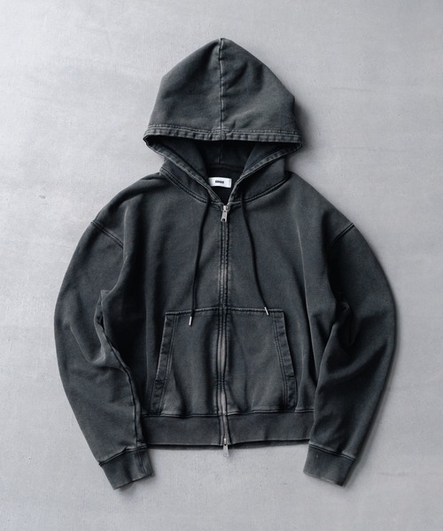 SINSS ヘビーウェイトダブルジップフーディー　（短丈） Heavy weight double zip hoodie / ヘビーウェイトダブルジップ