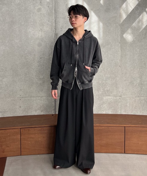 SINSS（シンス）の「Heavy weight double zip hoodie / ヘビーウェイト