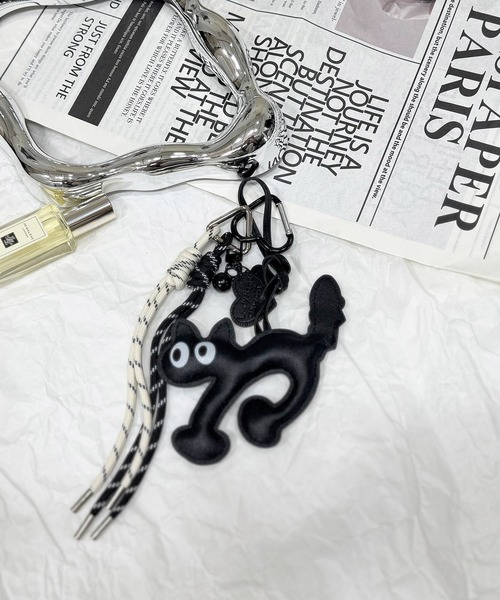 NOLITA LABORATORY(ノリータラボラトリー)の「【 NOLITA / ノリータ 】 ブラックキャット バッグチャーム/キーホルダー/猫モチーフ/個性派デザイン(チャーム・レディース・ブラック/ホワイト・FREE)」の9枚目の写真