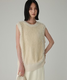 ロング ジレ」に該当するホワイト/白色系のファッション通販