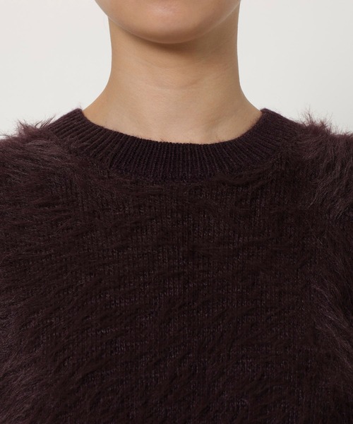 BABYLONE（バビロン）の「ロングシャギーベスト（ベスト・レディース・ブラック/オフホワイト/ボルドー・フリー）」の8枚目の写真