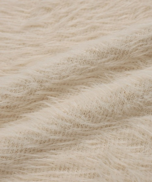 BABYLONE（バビロン）の「ロングシャギーベスト（ベスト・レディース・ブラック/オフホワイト/ボルドー・フリー）」の13枚目の写真