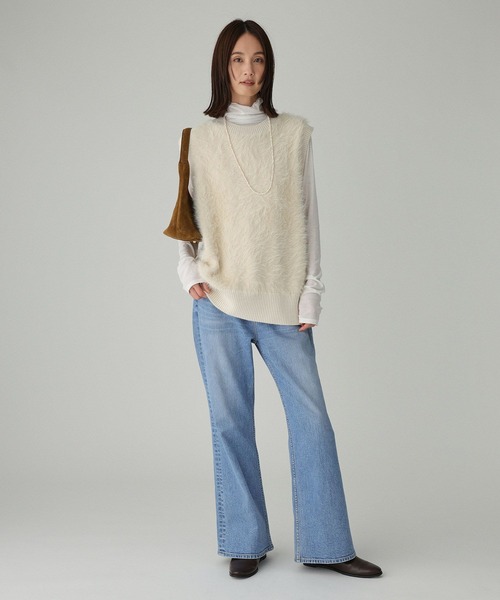 BABYLONE（バビロン）の「ロングシャギーベスト（ベスト・レディース・ブラック/オフホワイト/ボルドー・フリー）」の17枚目の写真