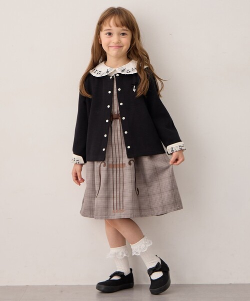 ANY（エニィ）の「まいにちスナップカーディガン（カーディガン/ボレロ・キッズ・アイボリー系/ライラック系/ピンク系/ブラック系・100/110/120/130）」の9枚目の写真