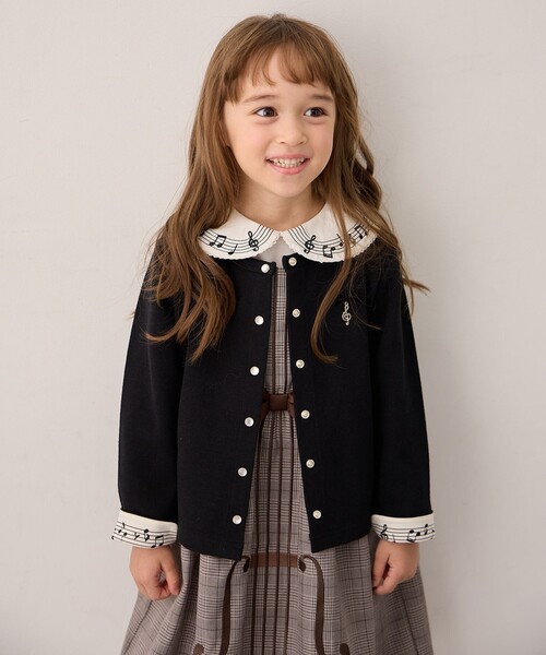 ANY（エニィ）の「まいにちスナップカーディガン（カーディガン/ボレロ・キッズ・アイボリー系/ライラック系/ピンク系/ブラック系・100/110/120/130）」の11枚目の写真