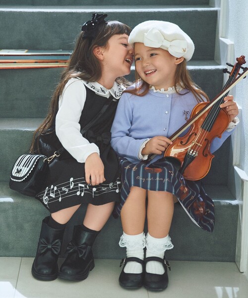 ANY（エニィ）の「まいにちスナップカーディガン（カーディガン/ボレロ・キッズ・アイボリー系/ライラック系/ピンク系/ブラック系・100/110/120/130）」の12枚目の写真