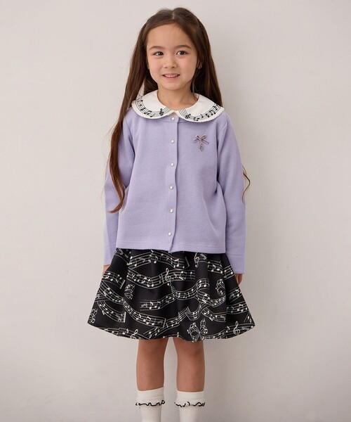 ANY（エニィ）の「まいにちスナップカーディガン（カーディガン/ボレロ・キッズ・アイボリー系/ライラック系/ピンク系/ブラック系・100/110/120/130）」の14枚目の写真