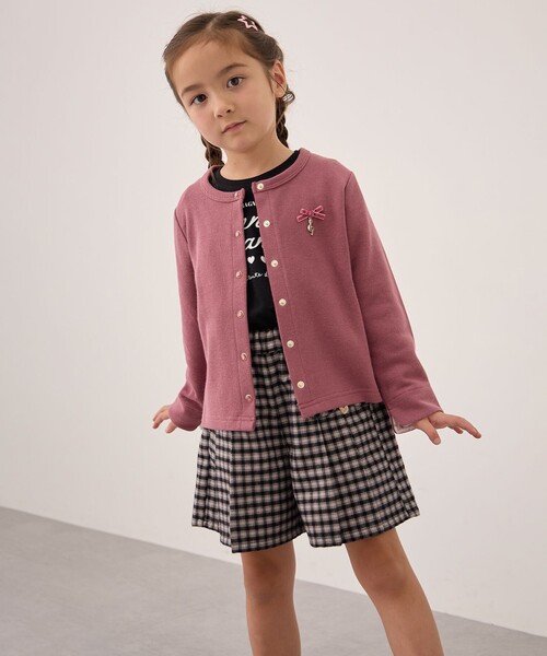 ANY（エニィ）の「まいにちスナップカーディガン（カーディガン/ボレロ・キッズ・アイボリー系/ライラック系/ピンク系/ブラック系・100/110/120/130）」の19枚目の写真