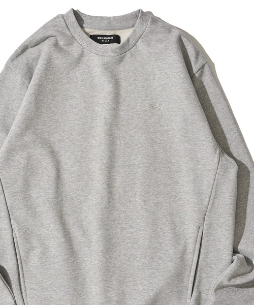 1piu1uguale3 RELAX（ウノピュウノウグァーレトレリラックス）の「【1PIU1UGUALE3 RELAX】ラインストーンカフス スウェットクルーネックプルオーバー（スウェット・メンズ・ベージュ/ブラック/グレー・X-LARGE/LARGE/MEDIUM）」の3枚目の写真