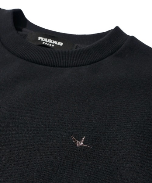 1piu1uguale3 RELAX（ウノピュウノウグァーレトレリラックス）の「【1PIU1UGUALE3 RELAX】ラインストーンカフス スウェットクルーネックプルオーバー（スウェット・メンズ・ベージュ/ブラック/グレー・X-LARGE/LARGE/MEDIUM）」の11枚目の写真