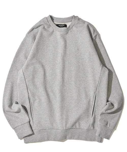 1piu1uguale3 RELAX（ウノピュウノウグァーレトレリラックス）の「【1PIU1UGUALE3 RELAX】ラインストーンカフス スウェットクルーネックプルオーバー（スウェット・メンズ・ベージュ/ブラック/グレー・X-LARGE/LARGE/MEDIUM）」の6枚目の写真