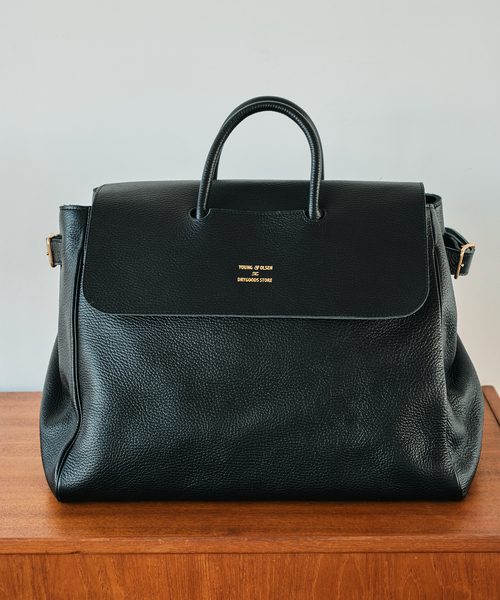YOUNG & OLSEN 別注 エンボスレザー フラップ トートバッグ