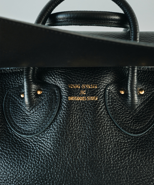 YOUNG & OLSEN 別注 エンボスレザー フラップ トートバッグ