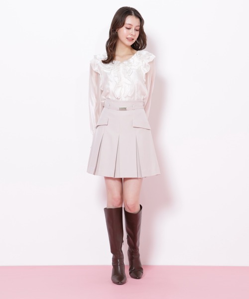 JILL by JILL STUART（ジルバイジルスチュアート）の「◇シアーフリルブラウス（シャツ/ブラウス・レディース・グリーン/ホワイト/ベージュ・FREE）」の19枚目の写真