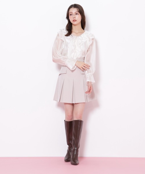 JILL by JILL STUART（ジルバイジルスチュアート）の「◇シアーフリルブラウス（シャツ/ブラウス・レディース・グリーン/ホワイト/ベージュ・FREE）」の20枚目の写真