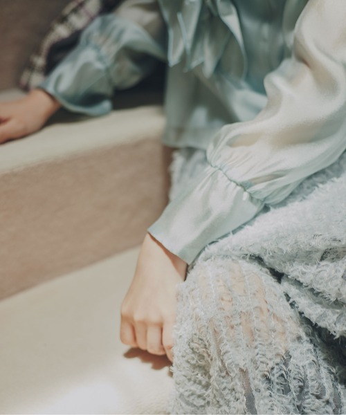 JILL by JILL STUART（ジルバイジルスチュアート）の「◇シアーフリルブラウス（シャツ/ブラウス・レディース・グリーン/ホワイト/ベージュ・FREE）」の5枚目の写真
