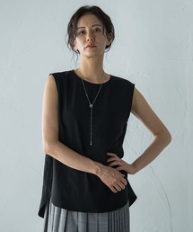 ノースリーブレイヤードブラウス≪洗濯機で洗える・吸水速乾・接触冷感≫