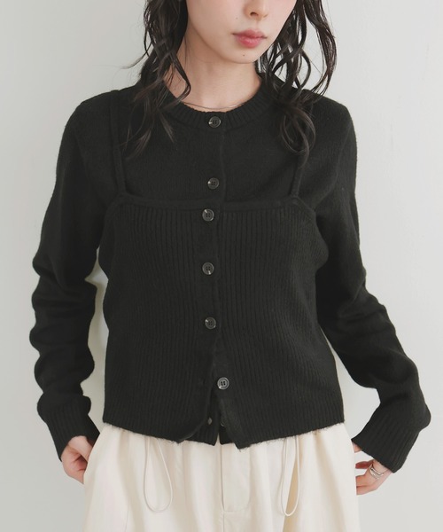 LIAN（リアン）の「ビスチェセットニットカーディガン（ニット/セーター・レディース・ブラック/ブラウン/チャコールグレー/アイボリー・FREE）」の22枚目の写真