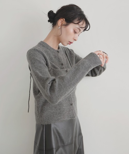 LIAN（リアン）の「ビスチェセットニットカーディガン（ニット/セーター・レディース・ブラック/ブラウン/チャコールグレー/アイボリー・FREE）」の16枚目の写真
