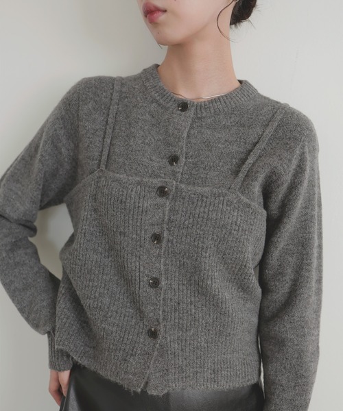 LIAN（リアン）の「ビスチェセットニットカーディガン（ニット/セーター・レディース・ブラック/ブラウン/チャコールグレー/アイボリー・FREE）」の21枚目の写真
