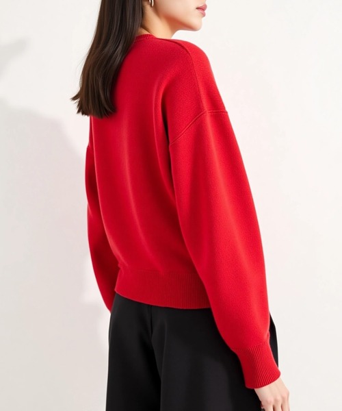cammie(キャミー)の「ビックボタンドロップショルダーニットカーディガン(カーディガン/ボレロ・レディース・ベージュ/ライトグレー/レッド/ブラック/オフホワイト・FREE)」の22枚目の写真