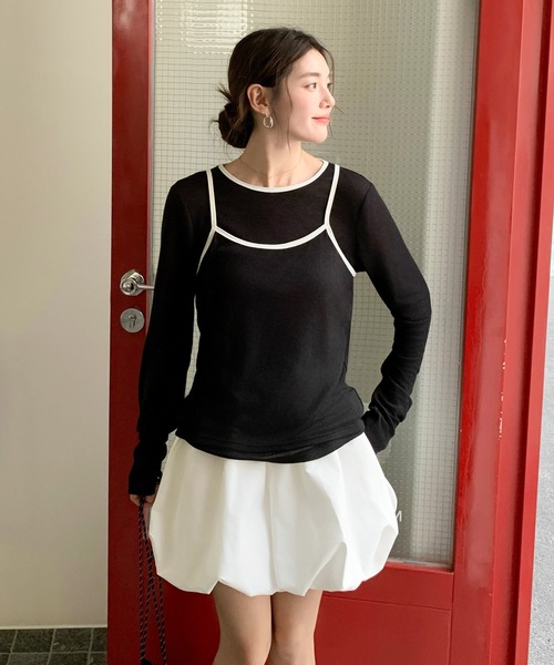 by LEGNA（バイレグナ）の「バイカラーシアートップスセット（Tシャツ