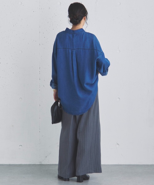 Doux archives(ドゥアルシーヴ)の「ストライプ2タックパンツ(その他パンツ・レディース・グレー/ベージュ/チャコールグレー・36/38)」の10枚目の写真