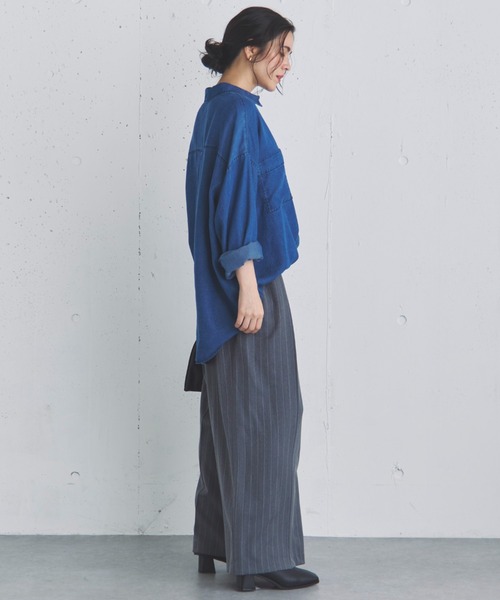 Doux archives(ドゥアルシーヴ)の「ストライプ2タックパンツ(その他パンツ・レディース・グレー/ベージュ/チャコールグレー・36/38)」の11枚目の写真