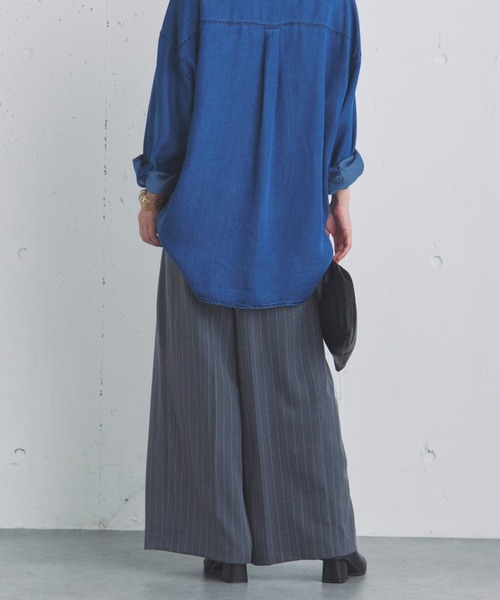 Doux archives(ドゥアルシーヴ)の「ストライプ2タックパンツ(その他パンツ・レディース・グレー/ベージュ/チャコールグレー・36/38)」の19枚目の写真