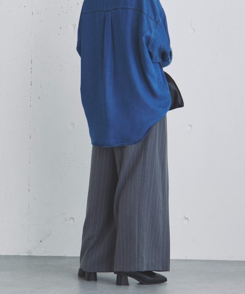 Doux archives(ドゥアルシーヴ)の「ストライプ2タックパンツ(その他パンツ・レディース・グレー/ベージュ/チャコールグレー・36/38)」の20枚目の写真