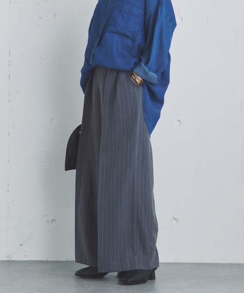 Doux archives(ドゥアルシーヴ)の「ストライプ2タックパンツ(その他パンツ・レディース・グレー/ベージュ/チャコールグレー・36/38)」の16枚目の写真