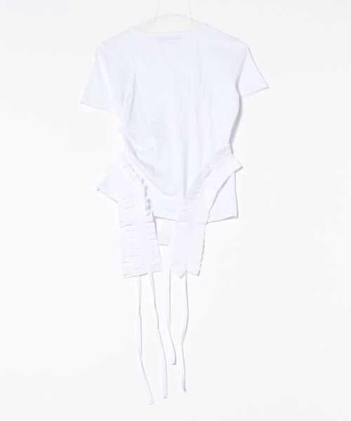L.H.P（エルエイチピー）の「JUNGDO/ジョンド/PLEATS RAIVE TOP（Tシャツ/カットソー・レディース・ホワイト/ブラック・F）」の10枚目の写真