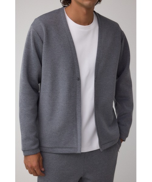 AZUL by moussy(アズールバイマウジー)の「ダブルニットカーディガン(カーディガン/ボレロ・メンズ・ダークネイビー/ブラック/ベージュ/グレー・SMALL/MEDIUM/LARGE)」の1枚目の写真