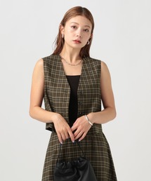 BAYFLOW | [セットアップで着用可能]チェックベスト(ベスト)