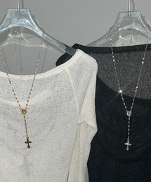 Vini（ヴィニ）の「【Vini SELECT】クロスラインネックレス（ネックレス）」