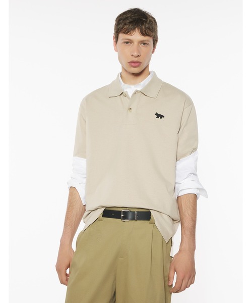 Maison Kitsune（メゾンキツネ）の「PROFILE FOX COMFORT POLO（ポロシャツ・メンズ・ベージュ・XL/L/M/S/XS）」の6枚目の写真