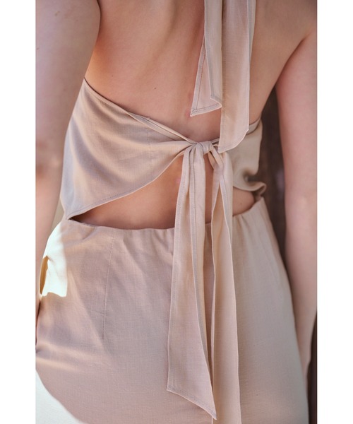 Estella.K(エステラケー)の「Agrigento Dress ホルターリングロングドレス(ワンピース・レディース・ブラック/ブラウン/ライトベージュ・FREE)」の11枚目の写真