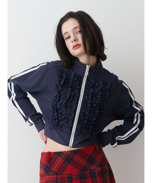 jouetie フリルトラックジャケットジャージ M セール】【WEB限定】フリルトラックジャケット（ジャージ）｜jouetie