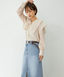 STRATA（エストラータ）の「シアーフリルブラウス 【低身長・小柄女性】（シャツ/ブラウス）」
