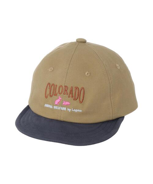 Samansa Mos2 Lagom（サマンサモスモスラーゴム）の「アニマル刺繍配色キャップ（ハット・キッズ・カーキ/グレー/ベージュ・中(M)/大(L)）」の2枚目の写真