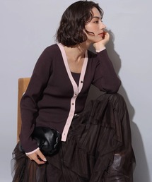 完売品☘️Arpege story☘️ 襟付きジャケットカーデ シャツドッキング襟付きカーデ | カーデ | Arpege story