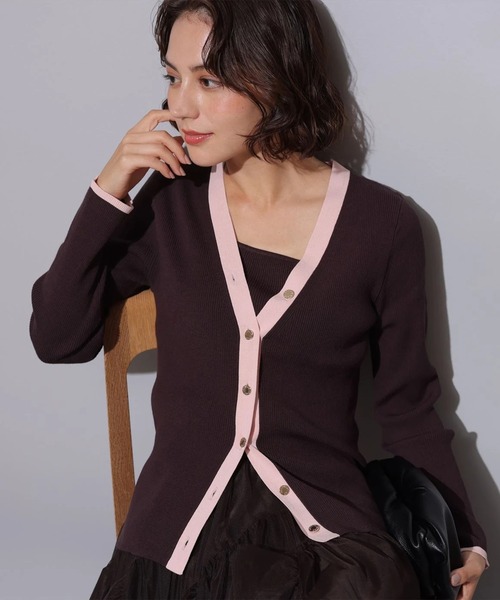 ロゴボタンVカーデアンサンブル新品！アルページュストーリー