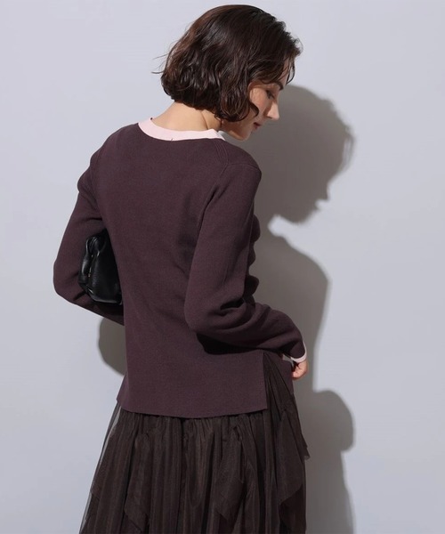 ロゴボタンVカーデアンサンブル（ニット/セーター）｜Arpege